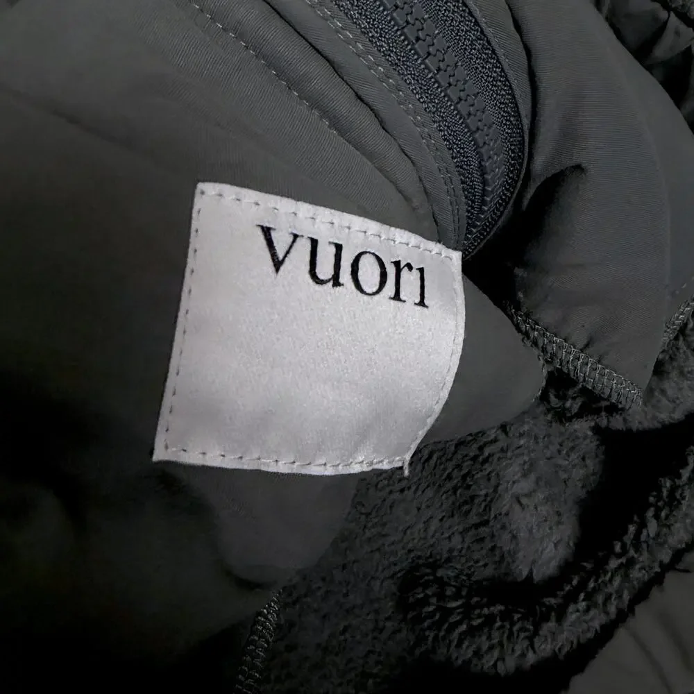 Vuori Women's Size Medium Gray Fleece Cozy Sherpa Full Zip Jacket Workout Run - Picture 9 of 10